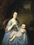 Charles Willson Peale Mrs David Forman and Child Germany oil painting artist